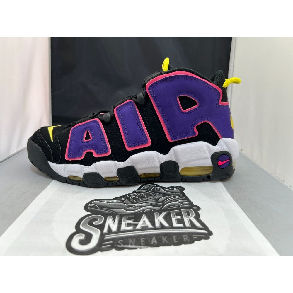 AIR MORE UPTEMPO '96 BLACK/COURT-PURPLE - DZ5187 001 Men's size 11